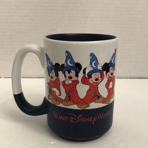 Walt Disney World Mug Mickey Mouse Dark Blue and White